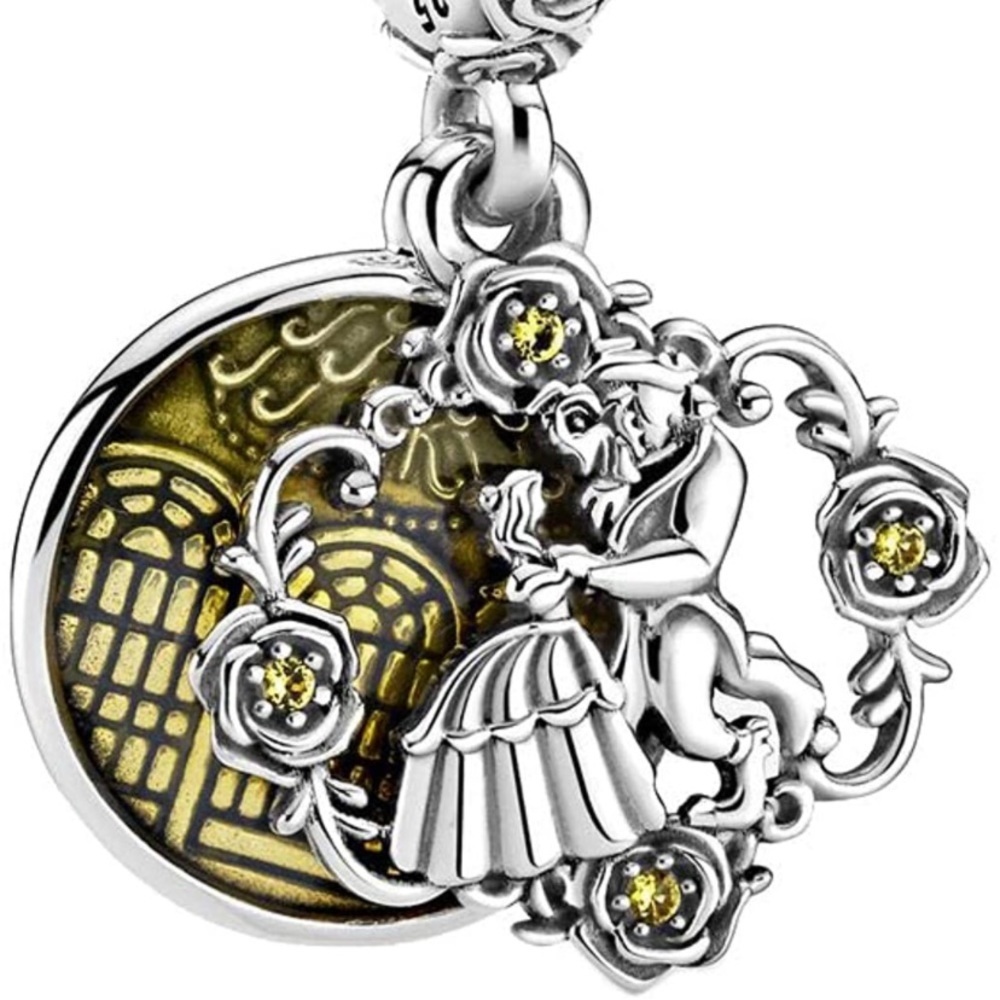 18k Disney Beauty and the Beast Charm